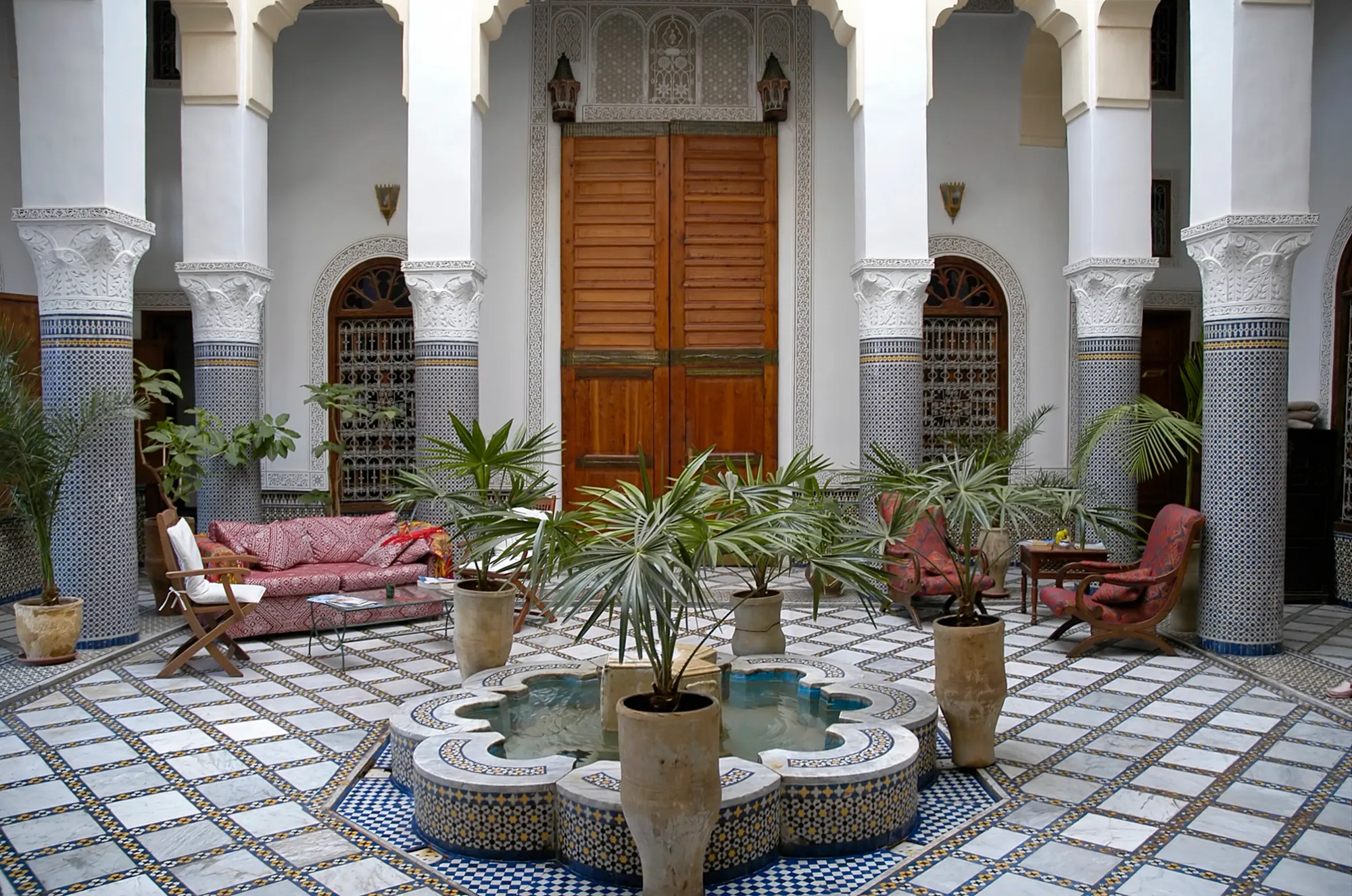 L'hôtel Courtyard à Old Riad de Fez, Maroc